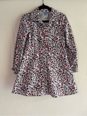 Draper James White Shirt with Pink & Green Floral Print